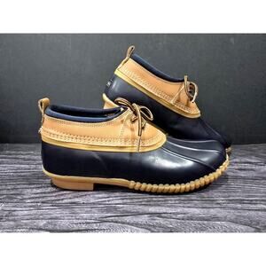 Lands' End Women's Ankle Duck Boots Sz 8.5 B Insulated Flannel Lined NWOT